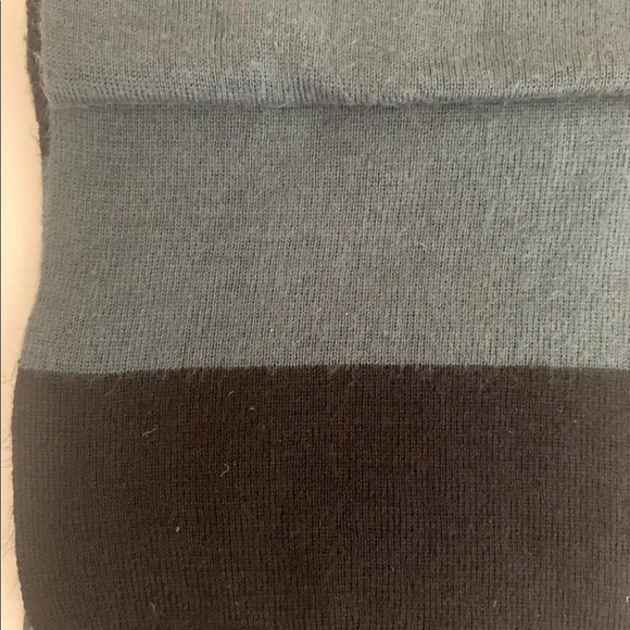 Calvin Klein Scarf Grey Stripe Black 72 X 9.5 Winter Fall - Picture 10 of 12